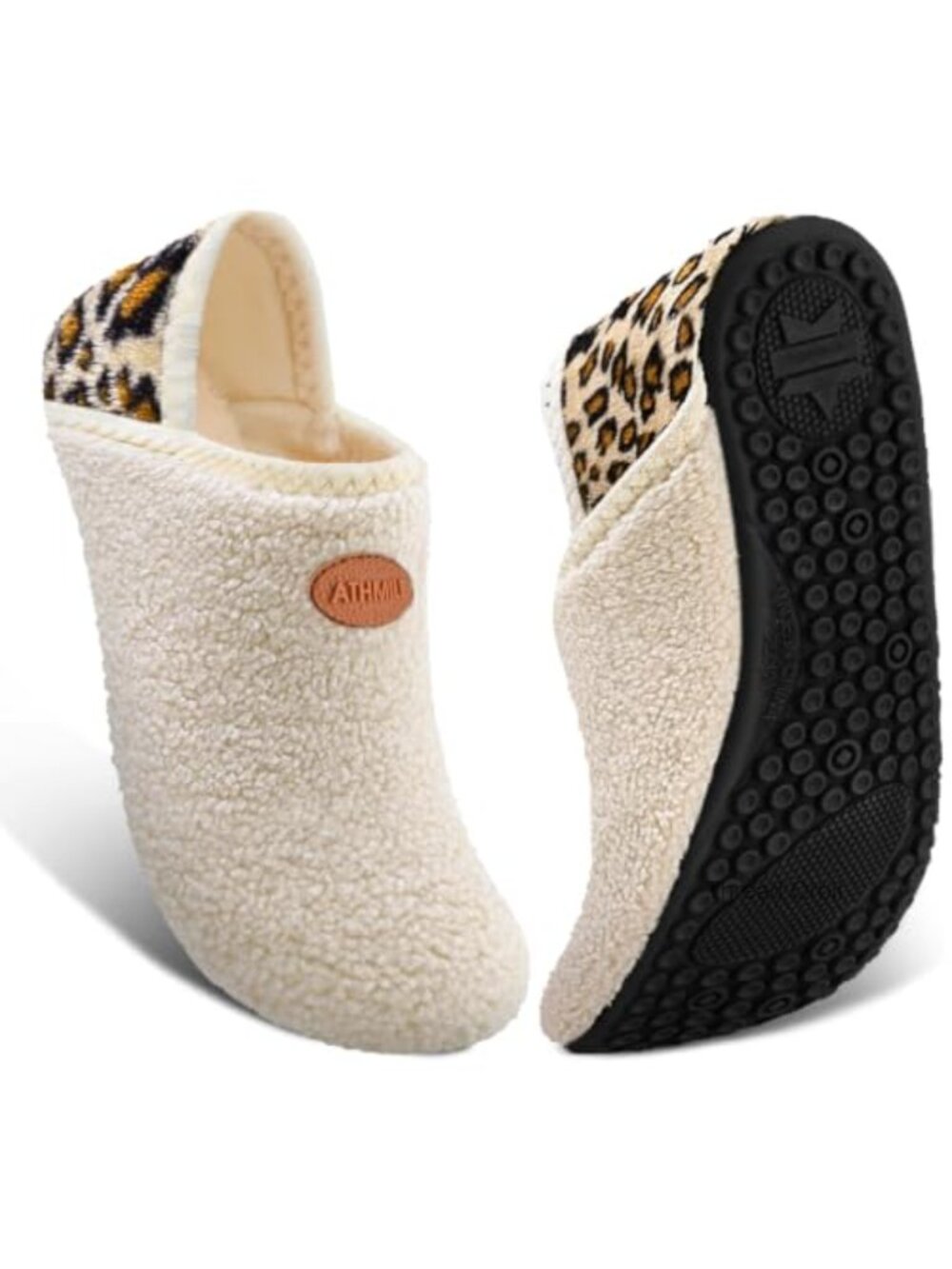Women's Men's Indoor Slipper Socks Soft Sole Faux Fur Non-Slip House Shoes